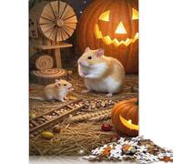 Golden Hamster Puzzle 1000 Pièces Cadeau Unique Jeu Éducatif Défi Jouet À De Qualité Supérieure Peinture Art pour Adultes Et Enfants À Partir De 12 Ans 1000pcs (75x50cm)
