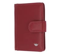 Golden Head Polo Étui pour cartes de crédit Protection RFID Cuir véritable 8 cm rouge