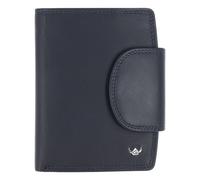 Golden Head Polo Porte-monnaie Protection RFID Cuir véritable 12.5 cm bleu