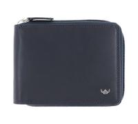 Golden Head Polo Porte-monnaie Protection RFID Cuir véritable 12.5 cm bleu