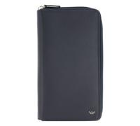 Golden Head Polo Porte-monnaie Protection RFID Cuir véritable 21.5 cm bleu
