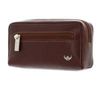 Golden Head Zipped Key Case Tabacco