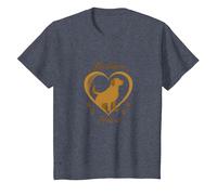 Golden Heart Golden Retriever Love Paw Prints Dog Lovers T-Shirt, Enfant, Bleu Chiné, 12 Ans
