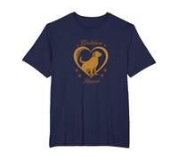Golden Heart Golden Retriever Love Paw Prints Dog Lovers T-Shirt, Homme Grandes Tailles, Bleu Marine, 2X Tall
