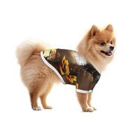 Golden Heavenly Light T-shirt pour chien et chat avec fond rose doux et respirant pour petits et grands chiens et chats