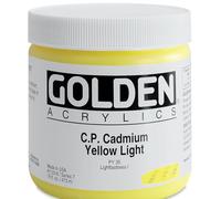 Golden Heavy Body Acrylic - C.P. Cadmium Yellow Light - 16oz Jar by Golden