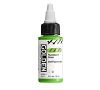 Golden High Flow Acrylic 30ml (1oz) Bottles Fluorescent Green