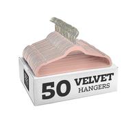 (golden hook, pink) 10pcs Non-slip Velvet Hangers - Suit Hangers