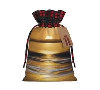 Golden Horizon Pochette avec cordon de serrage imprimé S Sac léger à cordon pour le rangement et l'emballage