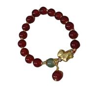 Golden Horse Pentium · Year is Exclusive to The Year of Natural White Cherry Blossom Powder Jade Beads Bracelet Femme Fresh And Car Earrings, 8*8, Plastique, Pas de gemme