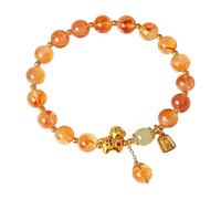 Golden Horse Pentium · Year is Exclusive to The Year of Natural White Cherry Blossom Powder Jade Beads Bracelet Femme Fresh And Car Earrings, 8*8, Plastique, Pas de gemme