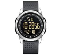 GOLDEN HOUR Montre Digitale étanche Ultra-Mince pour Hommes avec Affichage Grand Angle Bracelet en Caoutchouc pour Hommes Femmes