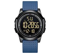 GOLDEN HOUR Montre Digitale étanche Ultra-Mince pour Hommes avec Affichage Grand Angle Bracelet en Caoutchouc pour Hommes Femmes