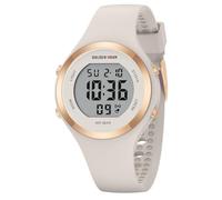 GOLDEN HOUR Montre Digitale femme, étanche 5 ATM chronographe de sport bracelet en silicone, montre-bracelet pour femme, montres sportives élégantes pour femme avec date, cadran lumineux facile à lire