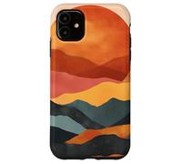 Golden Hour Mountain Sunset Design Colorblock Coque pour iPhone 11