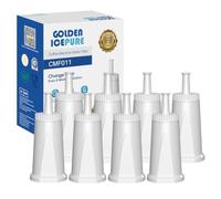 GOLDEN ICEPURE Filtre à Eau pour Machine à Café, Compatible Avec Sage Barista Express, Bambino Plus, SES008, SES810, SES880, SES920, SES980, SES990, Oracle Touch Filtre à Café, Certifié NSF 8 Pièces