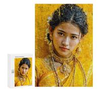Golden Indian Beauty Puzzle 1000 Pièces Educa Jouet en Bois Cadeau Unique Décoration Intérieure Jeu Éducatif Challenge Toy Adultes Et Enfants À Partir De 14 Ans 300 PCS