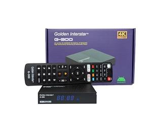 Golden Interstar G-300 4K UHD Android 11 TV Streaming Box 5G WiFi double bande, télécommande Bluetooth, commande vocale, USB 2.0 HDR10+, 2 Go de RAM & 32 Go Flash, récepteur TV IP OTT, Bluetooth 5.1