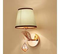 Golden Jade Leaf Wall Lamp Living Room Lamp European Style Restaurant Bedroom Cloth Wall Light Lighting American E14 Buckle Wall Sconce Modern Chandeliers (Blue)