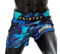 Golden Jubilee Short Muay Thai Bleu Fairtex, bleu, XX-Large (XXL)
