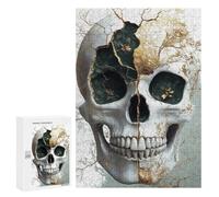 Golden Kintsugi Skull Art Puzzle 1000 Pièces Educa Jouet en Bois Cadeau Unique Décoration Intérieure Jeu Éducatif Challenge Toy Adultes Et Enfants À Partir De 14 Ans 300 PCS