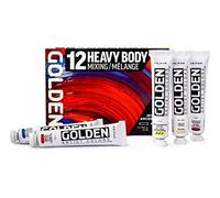 GOLDEN Kit de mélange de peinture acrylique professionnelle 12 couleurs