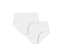 GOLDEN LADY 2 Slips Midi Taille Haute sous-vêtements Hispter, Blanc, M (Lot de 2) Femmes