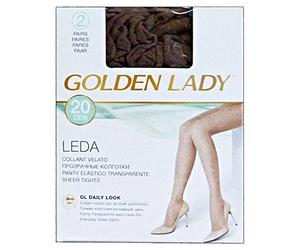 Golden Lady CALZECOL22ADAI4 Leda 20 Den Collants en Peau de Daim Marron Taille IV 2 Paires 22a, Mixte