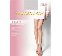 Golden Lady - Lot de 2 paires de collants pour femme 15 deniers, argent, 5