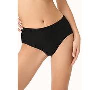 GOLDEN LADY Lot de 2 Slips Midi Taille Haute, Noir TG.4, Noir, L