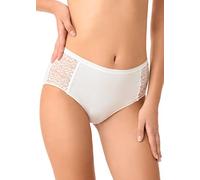 GOLDEN LADY Slip Midi Dentelle Coton, Blanc, L Femme