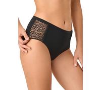 GOLDEN LADY Slip Midi Dentelle Coton, Noir, S Femme