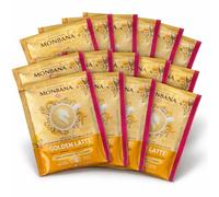 Golden Latte Monbana Dosettes 10g - Boisson Curcuma & Épices Vegan - Préparation Chaude ou Froide - Format au Choix (Lot de 5, 10 ou 15 Unités) (15 dosettes, 150, gramme)
