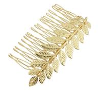Golden Leaf Peigne à cheveux en forme de feuille métallique