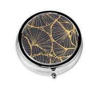 Golden Leafa Petite boîte à pharmacie à trois compartiments qui peut être placée dans votre poche ou votre sac à main et peut stocker des vitamines.