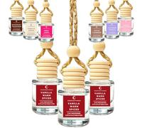 Golden Light Candles Lot de 3 désodorisants de voiture à suspendre, diffuseur d'huiles essentielles longue durée, parfum vanille et épices chaudes, désodorisant de voiture pour femme, fabriqué aux
