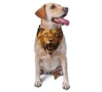 Golden Lion Roar Pet Bandana triangle réglable pour chats et chiens | Doux, respirant et confortable. Accessoire élégant. Facile à mettre et à enlever. Lavable en machine.