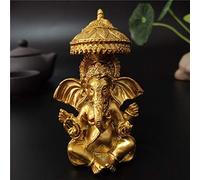 Golden Lord Ganesh Statue de Bouddha Éléphant Dieu Sculpture Statuette Statuette Décoration Maison Jardin Statue Maison Style 1