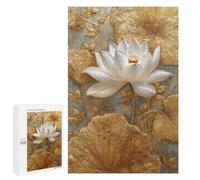 Golden Lotus Wall Art Decor Puzzle 1000 Pièces Educa Jouet en Bois Cadeau Unique Décoration Intérieure Jeu Éducatif Challenge Toy Adultes Et Enfants À Partir De 14 Ans 1000 PCS