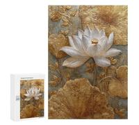 Golden Lotus Wall Art Puzzle 300 Pièces Educa Jouet en Bois Cadeau Unique Décoration Intérieure Jeu Éducatif Challenge Toy Adultes Et Enfants À Partir De 14 Ans 300 PCS