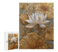 Golden Lotus Wall Art Puzzle 500 Pièces Educa Jouet en Bois Cadeau Unique Décoration Intérieure Jeu Éducatif Challenge Toy Adultes Et Enfants À Partir De 14 Ans 500 PCS