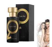 Golden Lure Pheromone Perfume, Lure Her Perfume, Romantic Pheromone Glitter Perfume, Golden Lure Pheromones to Attract Men for Women (For men-Black)