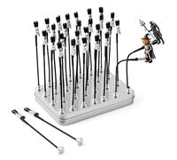 Golden Maple Lot de 30 pinces magnétiques pliables avec base en métal, outils de modélisme miniature pour aérographe et loisirs créatifs, support de base de peinture