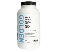 GOLDEN Matte Medium by, 946 ml Jar, Professional Acrylic Medium, Semi-Transparent