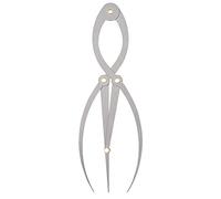 Golden Mean Pied à coulisse avec étui de qualité supérieure Positionnement à trois points Pied à coulisse doré Règle de maquillage Art Travail sourcils