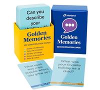 Golden Memories - 220 cartes de conversation pour personnes âgées atteintes de démence et d'Alzheimer - Conversations significatives et activités de mémoire pour des fiançailles en solo ou en groupe |