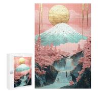 Golden Moon Mountain Waterfall Puzzle 1000 Pièces Educa Jouet en Bois Cadeau Unique Décoration Intérieure Jeu Éducatif Challenge Toy Adultes Et Enfants À Partir De 14 Ans 1000 PCS