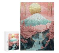 Golden Moon Mountain Waterfall Puzzle 1000 Pièces Educa Jouet en Bois Cadeau Unique Décoration Intérieure Jeu Éducatif Challenge Toy Adultes Et Enfants À Partir De 14 Ans 300 PCS