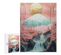 Golden Moon Mountain Waterfall Puzzle 500 Pièces Educa Jouet en Bois Cadeau Unique Décoration Intérieure Jeu Éducatif Challenge Toy Adultes Et Enfants À Partir De 14 Ans 500 PCS