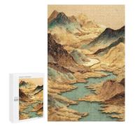 Golden Mountain Landscape Art Print-1 Puzzle 1000 Pièces Educa Jouet en Bois Cadeau Unique Décoration Intérieure Jeu Éducatif Challenge Toy Adultes Et Enfants À Partir De 14 Ans 1000 PCS